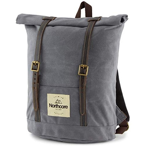 2026 Northcore Gewachstes Segeltuch Rucksack NOCO118 - Stone Grey